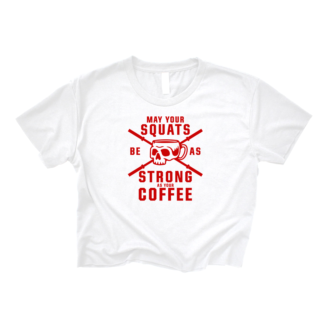 Squats & Coffee Cropped T-shirt