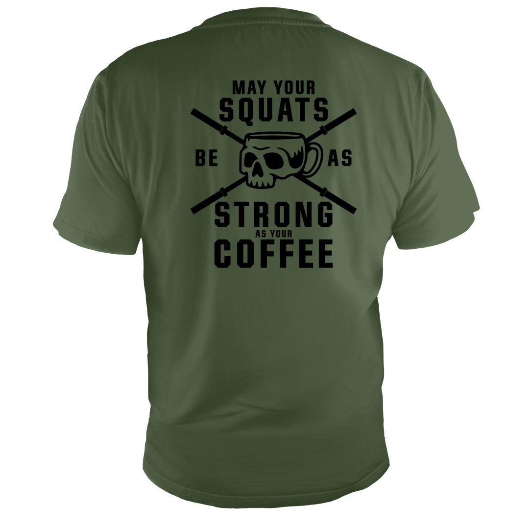 Squats & Coffee Green T-Shirt