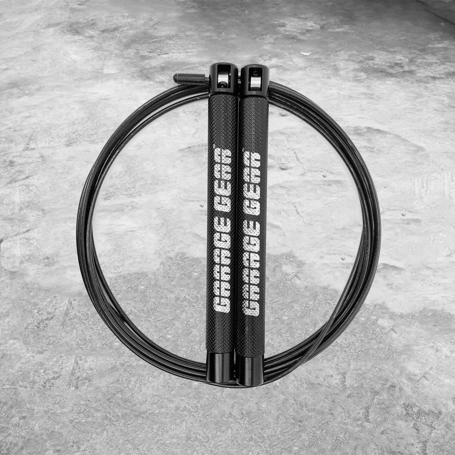 Garage Gear Competition style speed rope with dual bearings & dual axis rotation