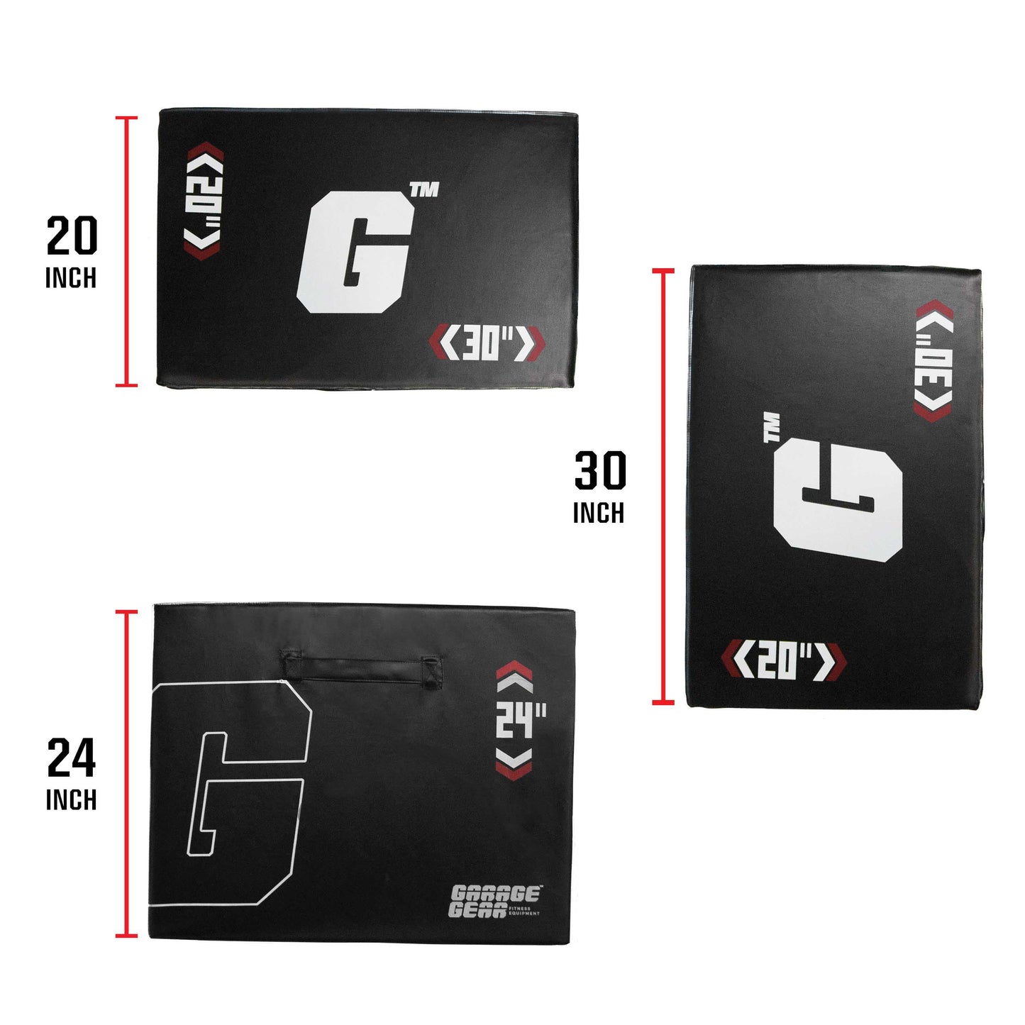 Garage Gear foam plyo box, 20,24 & 30 inch heights.