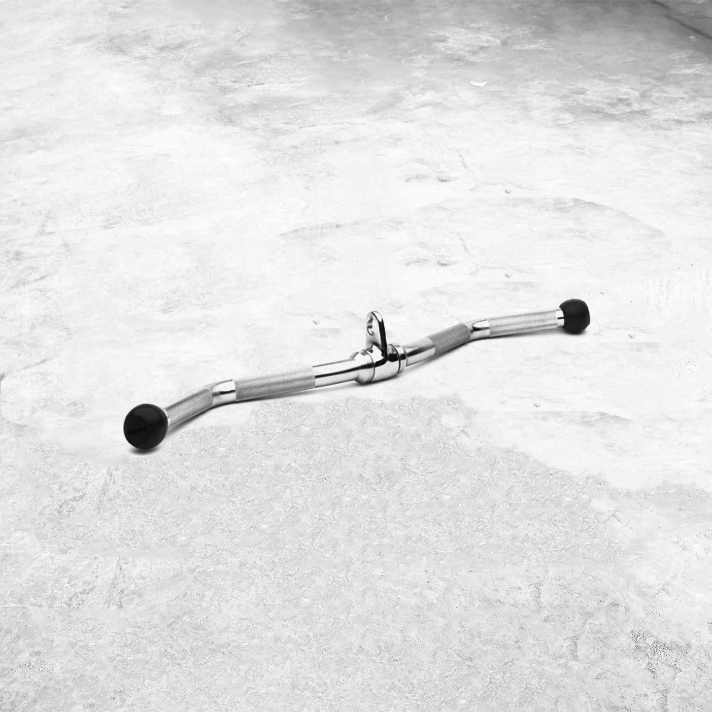 Curl bar handle for the pulley attachment, used for various arm exercises